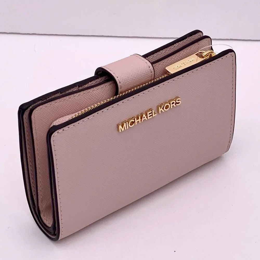 Michael Kors Jet Set Travel Medium Bifold Wallet Pink